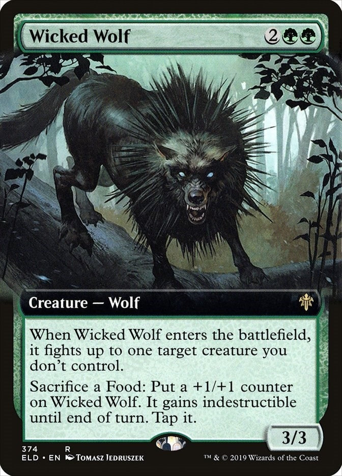 Image for Wicked Wolf (Extended Art) (Throne of Eldraine) (374) - Magic: The Gathering
