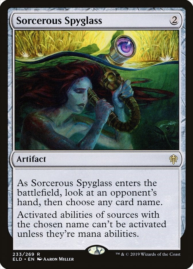 Image for Sorcerous Spyglass (Throne of Eldraine) (233) - Magic: The Gathering