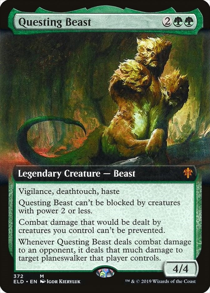 Image for Questing Beast (Extended Art) (Throne of Eldraine) (372) - Magic: The Gathering