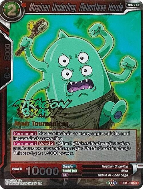 Image for Moginan Underling, Relentless Horde (Dragon Brawl Draft Tournament Gold Stamped) (Promotion Cards) (DB1-018) - Dragon Ball Super: Masters