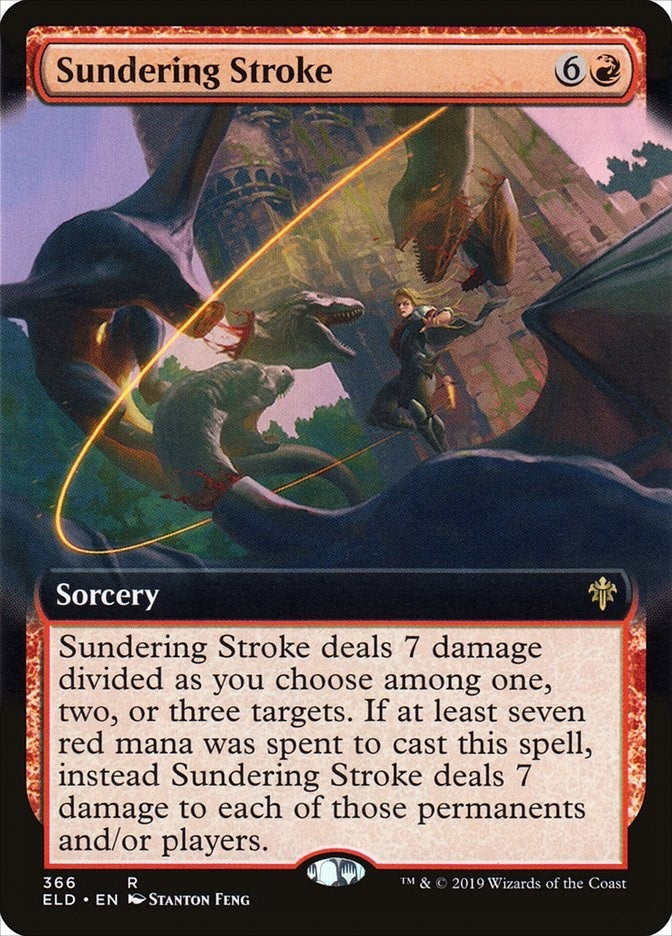 Image for Sundering Stroke (Extended Art) (Throne of Eldraine) (366) - Magic: The Gathering