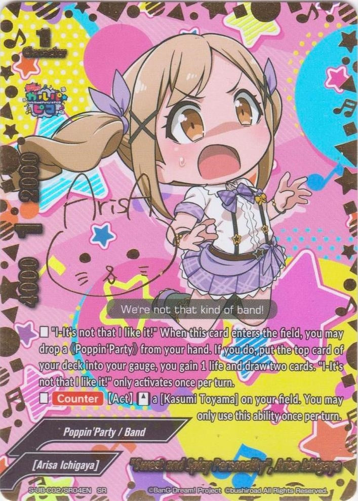 Image for "Sweet and Spicy Personality", Arisa Ichigaya (SR) (BanG Dream! Girls Band Party! PICO) (S-UB-C02/SR04EN) - Future Card BuddyFight