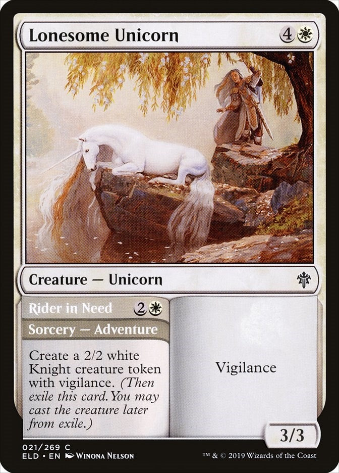 Image for Lonesome Unicorn (Throne of Eldraine) (21) - Magic: The Gathering