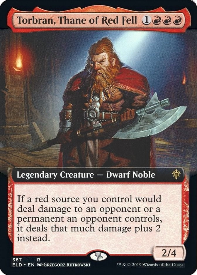 Image for Torbran, Thane of Red Fell (Extended Art) (Throne of Eldraine) (367) - Magic: The Gathering