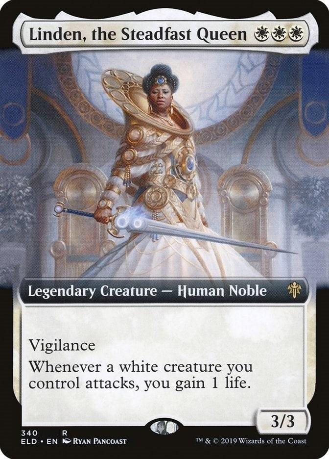 Image for Linden, the Steadfast Queen (Extended Art) (Throne of Eldraine) (340) - Magic: The Gathering