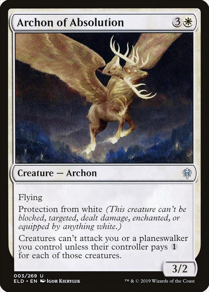 Image for Archon of Absolution (Throne of Eldraine) (3) - Magic: The Gathering