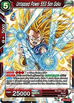 Image for Untapped Power SS3 Son Goku (Shatterfoil) (Draft Box 04 - Dragon Brawl) (BT4-004) - Dragon Ball Super: Masters
