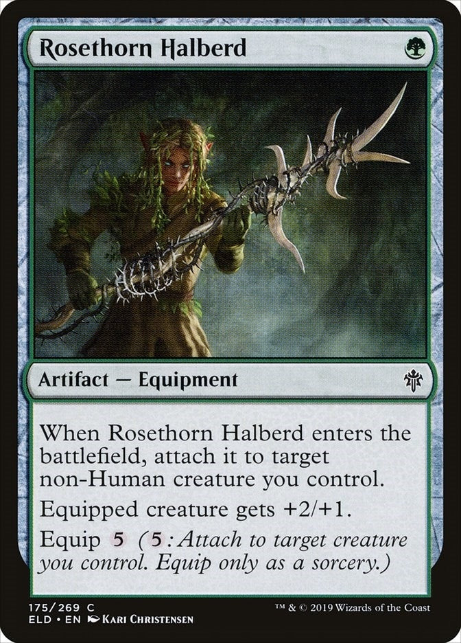 Image for Rosethorn Halberd (Throne of Eldraine) (175) - Magic: The Gathering