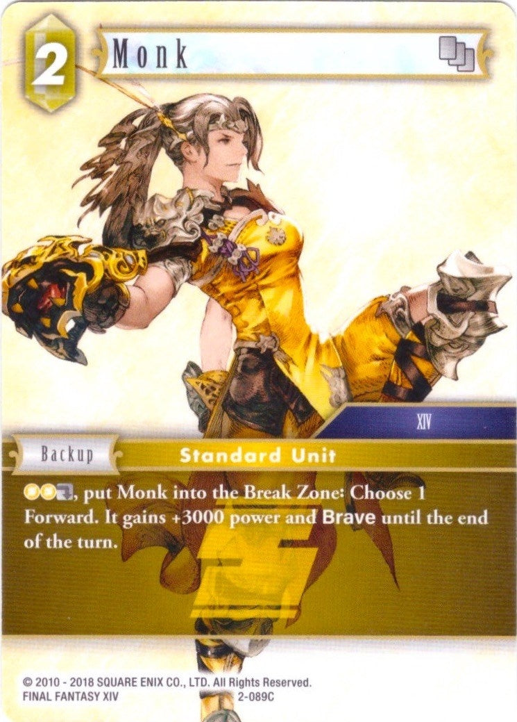 Image for Monk - 2-089C (Deck Exclusive Cards) (2-089C) - Final Fantasy TCG
