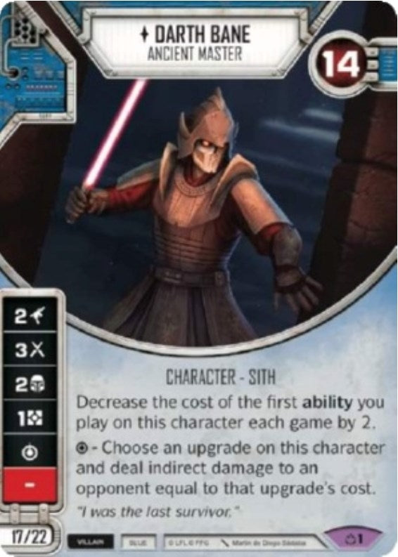 Image for Darth Bane - Ancient Master (Card Only) (Covert Missions) (1) - Star Wars: Destiny