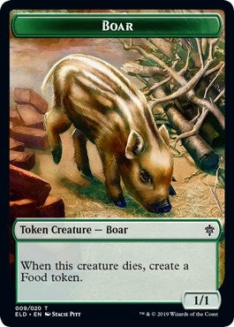 Image for Boar Token (Throne of Eldraine) (9) - Magic: The Gathering