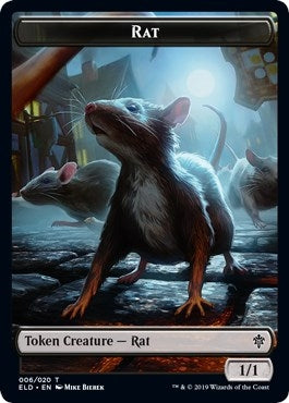 Image for Rat Token (Throne of Eldraine) (6) - Magic: The Gathering