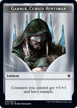 Image for Emblem - Garruk, Cursed Huntsman (Throne of Eldraine) (19) - Magic: The Gathering
