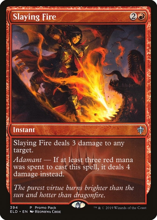 Image for Slaying Fire (Promo Pack: Throne of Eldraine) (394) - Magic: The Gathering
