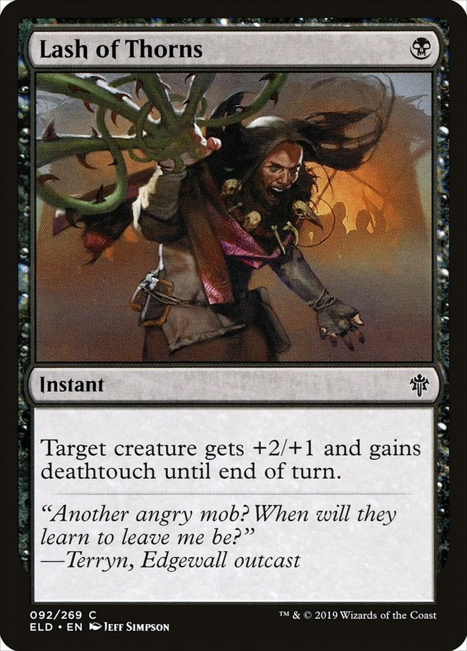 Image for Lash of Thorns (Throne of Eldraine) (92) - Magic: The Gathering