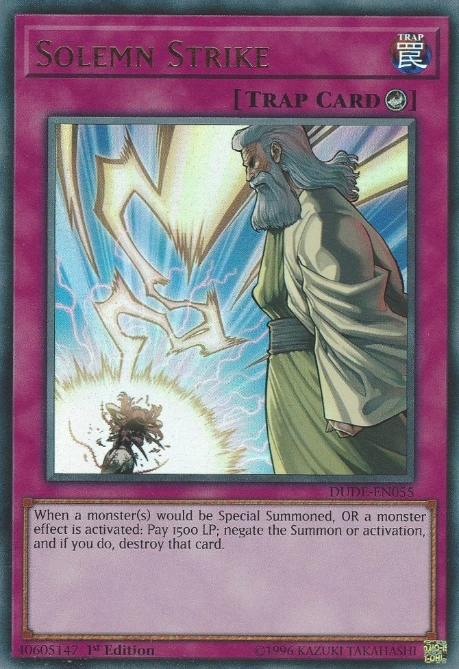 Image for Solemn Strike (Duel Devastator) (DUDE-EN055) - YuGiOh