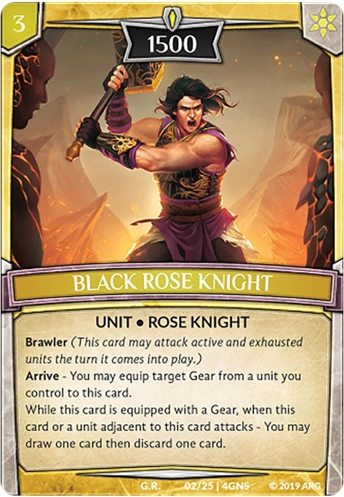 Image for Black Rose Knight (Expansion Pack 2: Genesis) (2/25 | 4GNS) - Argent Saga TCG