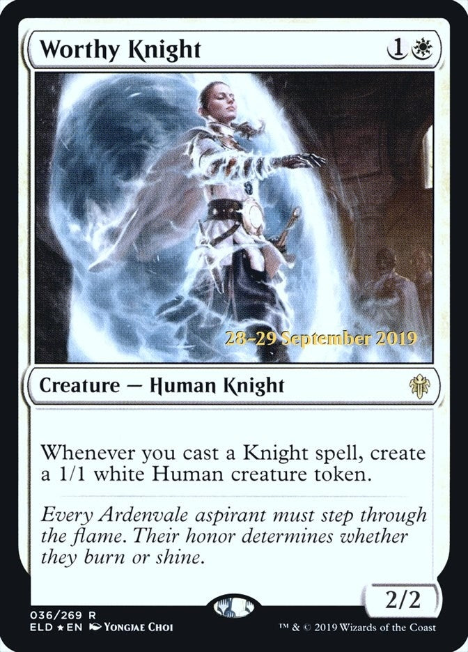 Image for Worthy Knight (Prerelease Cards) (36) - Magic: The Gathering