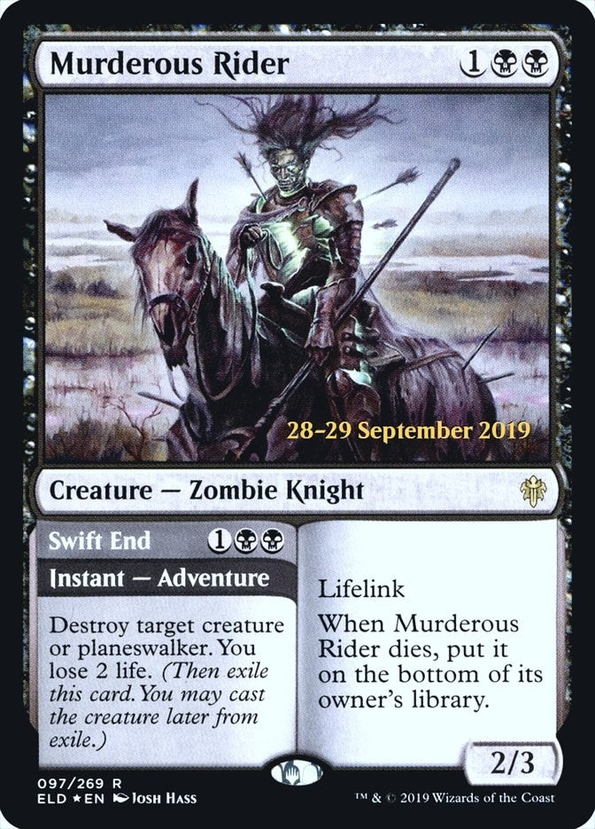 Image for Murderous Rider (Prerelease Cards) (97) - Magic: The Gathering