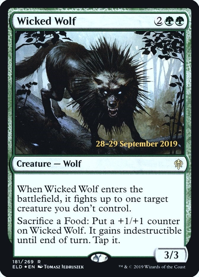 Image for Wicked Wolf (Prerelease Cards) (181) - Magic: The Gathering
