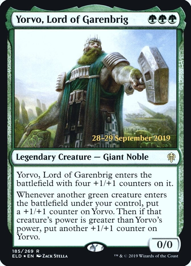 Image for Yorvo, Lord of Garenbrig (Prerelease Cards) (185) - Magic: The Gathering