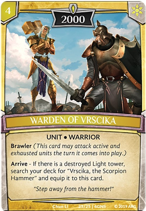 Image for Warden of Vrscika (Expansion Pack 2: Genesis) (25/25 | 4GNS) - Argent Saga TCG
