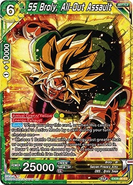 Image for SS Broly, All-Out Assault (Expansion Deck Box Set 08: Magnificent Collection - Forsaken Warrior) (EX08-06) - Dragon Ball Super: Masters