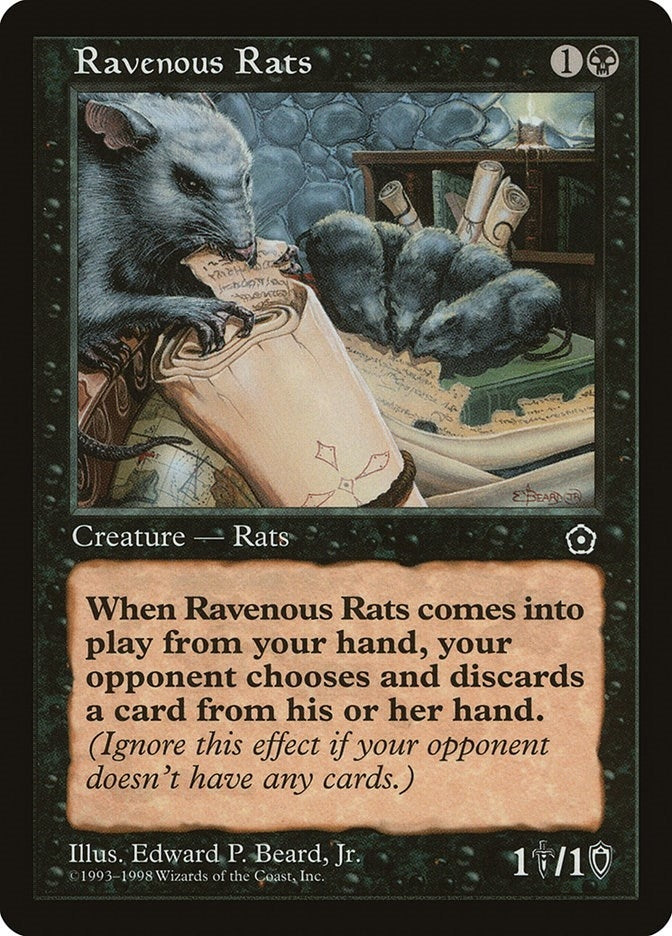 Image for Ravenous Rats (Portal Second Age) - Magic: The Gathering