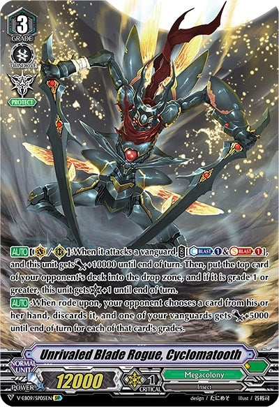 Image for Unrivaled Blade Rogue, Cyclomatooth (SP) (V-EB09: The Raging Tactics) (V-EB09/SP05EN) - Cardfight Vanguard
