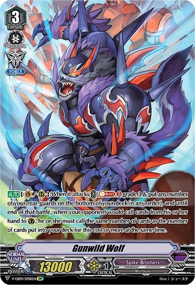 Image for Gunwild Wolf (SP) (V-EB09: The Raging Tactics) (V-EB09/SP08EN) - Cardfight Vanguard
