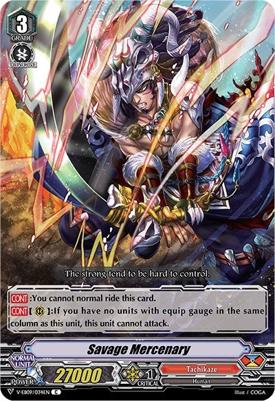 Image for Savage Mercenary (V-EB09: The Raging Tactics) (V-EB09/034EN) - Cardfight Vanguard