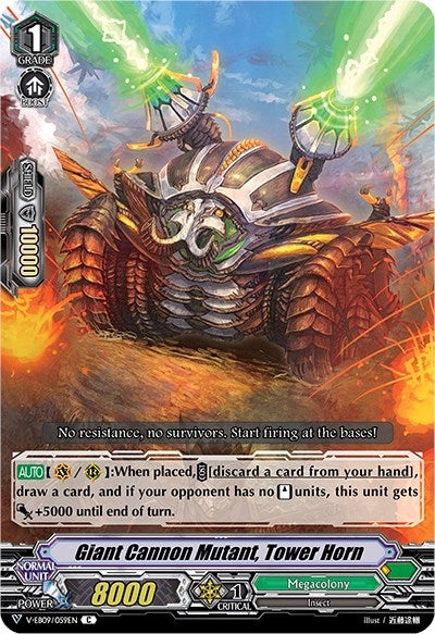 Image for Giant Cannon Mutant, Tower Horn (V-EB09: The Raging Tactics) (V-EB09/059EN) - Cardfight Vanguard