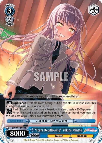 Image for "Tears Overflowing" Yukina Minato (BanG Dream! Girls Band Party! Vol.2) (BD/W63-E080 R) - Weiss Schwarz