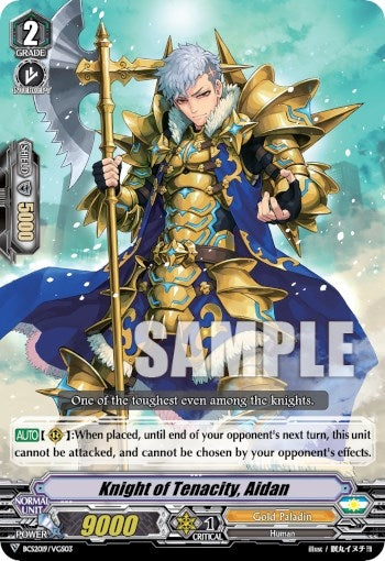 Image for Knight of Tenacity, Aidan (Bushiroad Event Cards) (BCS2019/VGS03) - Cardfight Vanguard