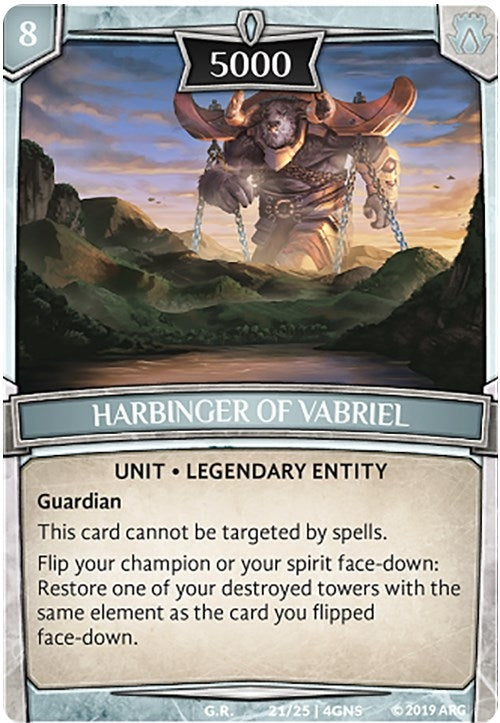 Image for Harbinger of Vabriel (Expansion Pack 2: Genesis) (21/25 | 4GNS) - Argent Saga TCG