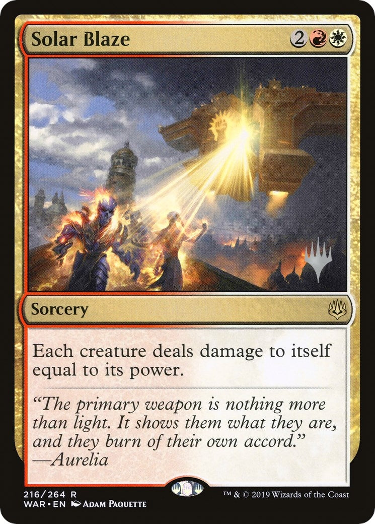 Image for Solar Blaze (Promo Pack: Throne of Eldraine) (216) - Magic: The Gathering