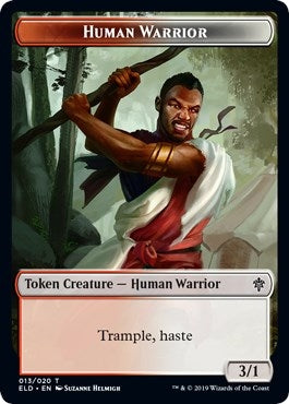 Image for Human Warrior // Food (018) Double-Sided Token (Throne of Eldraine) (13 // 18) - Magic: The Gathering