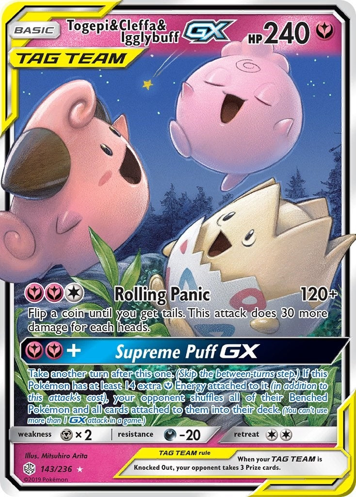 Image for Togepi & Cleffa & Igglybuff GX (SM - Cosmic Eclipse) (143/236) - Pokemon