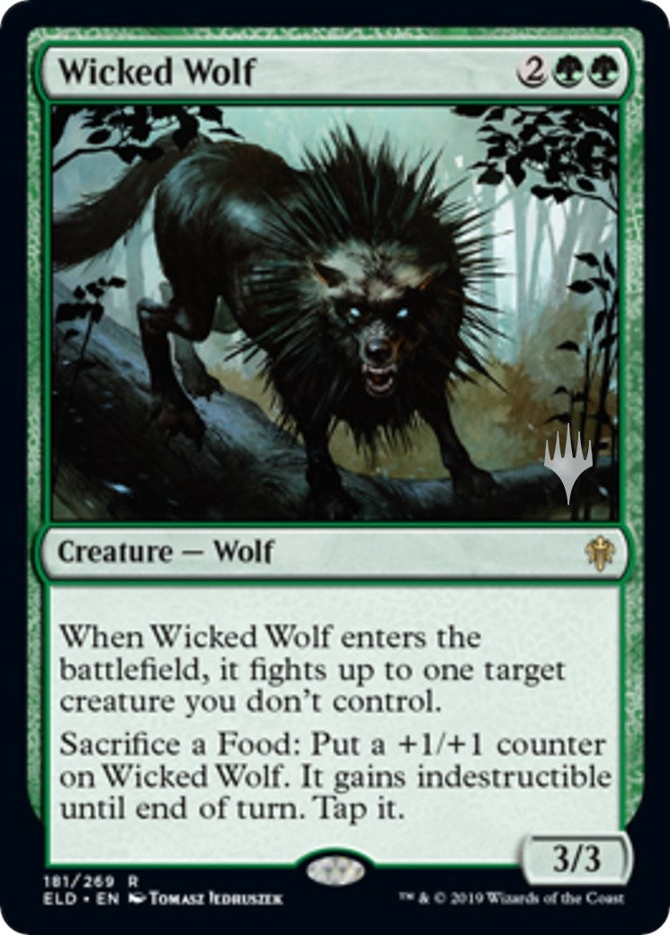 Image for Wicked Wolf (Promo Pack: Throne of Eldraine) (181) - Magic: The Gathering