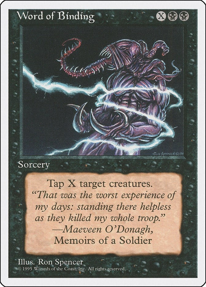 Image for Word of Binding (Fourth Edition) - Magic: The Gathering