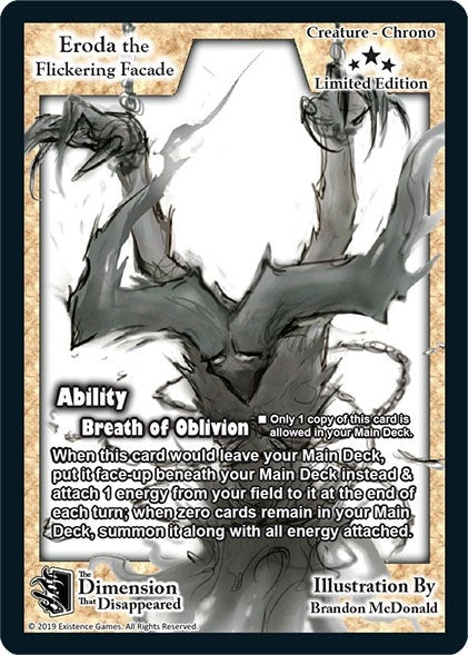 Image for Eroda the Flickering Facade (Limited Edition) (Limited Edition Sketch Cards) - Exodus TCG