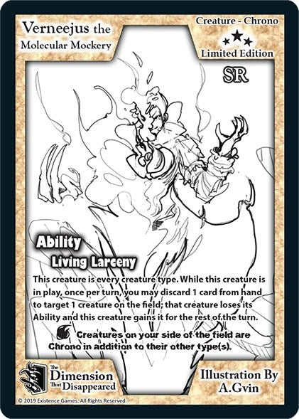 Image for Verneejus the Molecular Mockery (Limited Edition) (Limited Edition Sketch Cards) - Exodus TCG