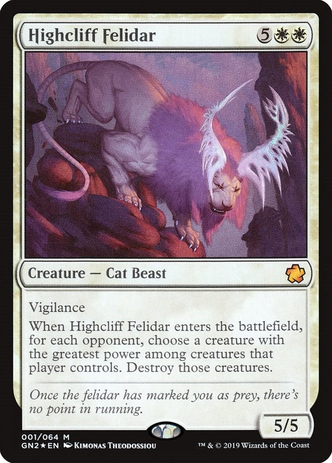 Image for Highcliff Felidar (Magic Game Night 2019) (1) - Magic: The Gathering