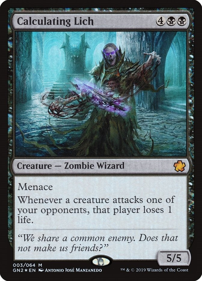 Image for Calculating Lich (Magic Game Night 2019) (3) - Magic: The Gathering