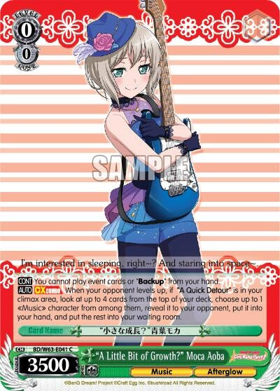 Image for "A Little Bit of Growth?" Moca Aoba (BanG Dream! Girls Band Party! Vol.2) (BD/W63-E041 C) - Weiss Schwarz