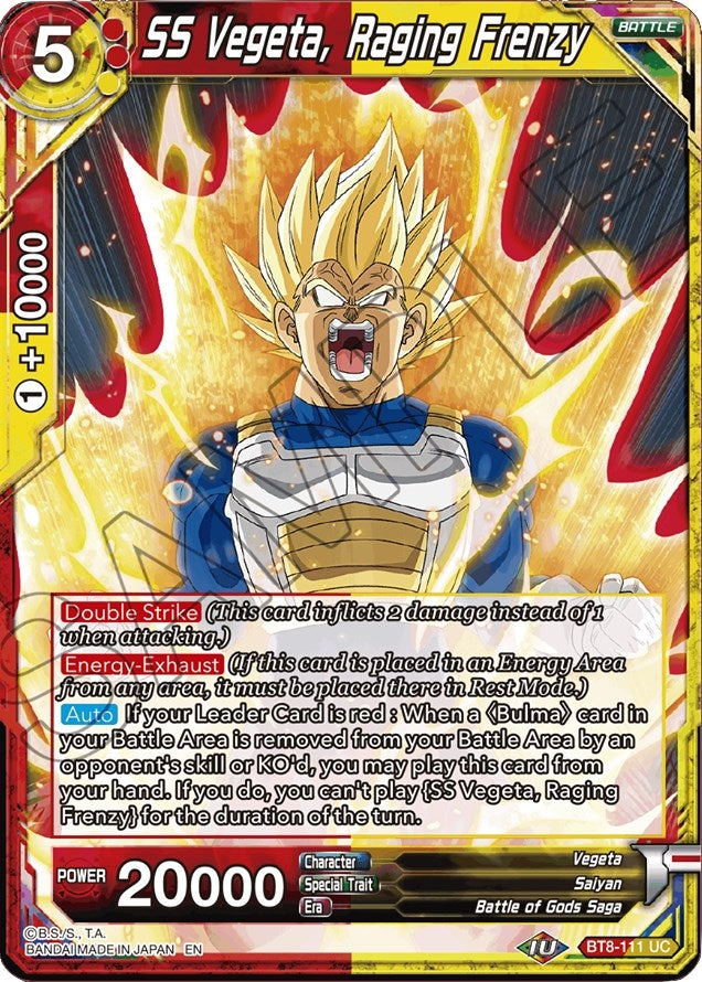 Image for SS Vegeta, Raging Frenzy (Malicious Machinations) (BT8-111) - Dragon Ball Super: Masters
