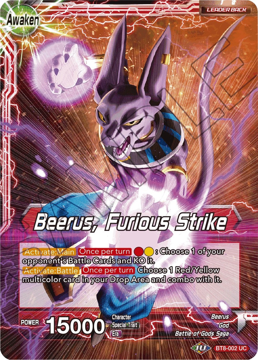Image for Beerus // Beerus, Furious Strike (Malicious Machinations) (BT8-002) - Dragon Ball Super: Masters