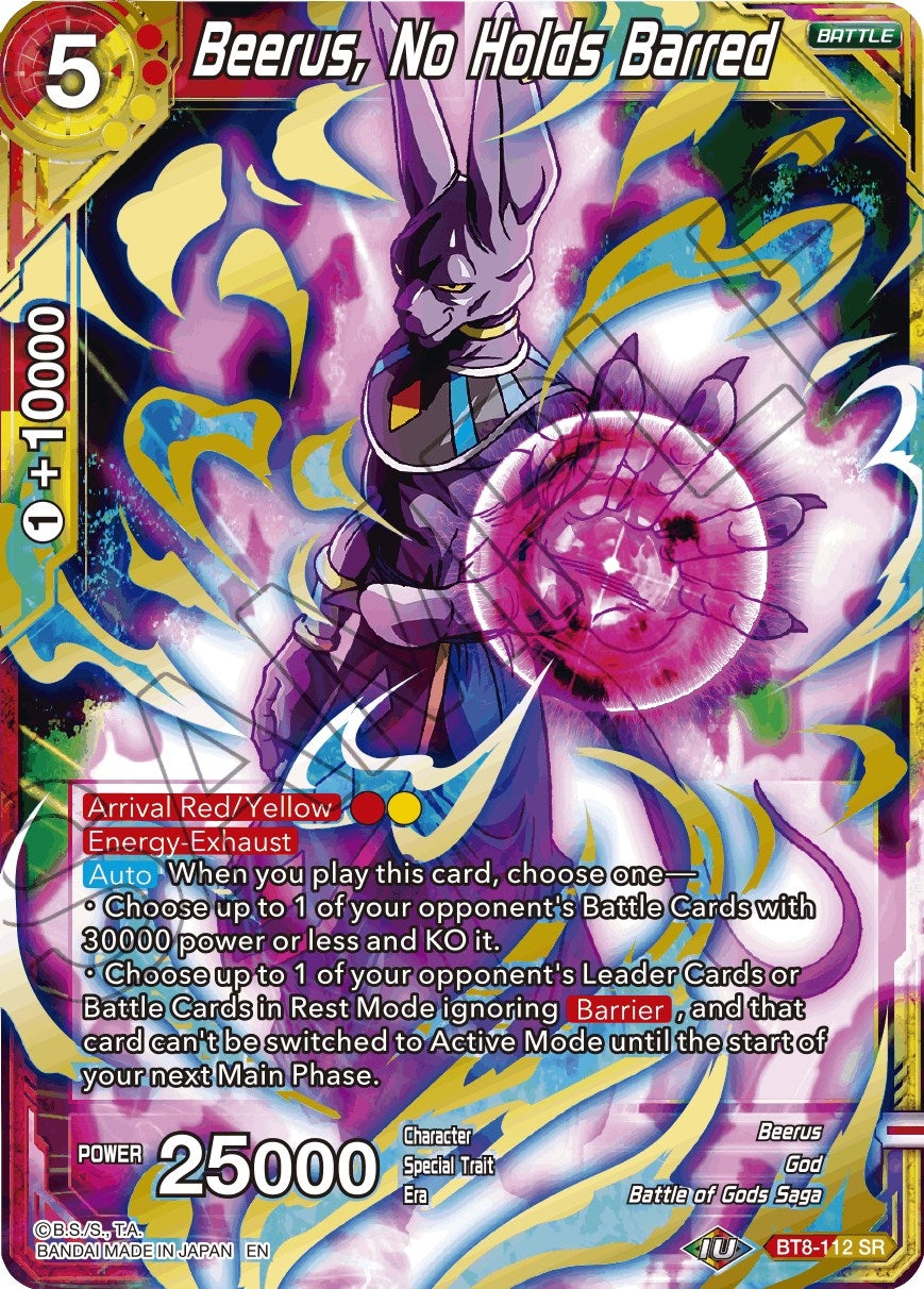 Image for Beerus, No Holds Barred (Malicious Machinations) (BT8-112) - Dragon Ball Super: Masters