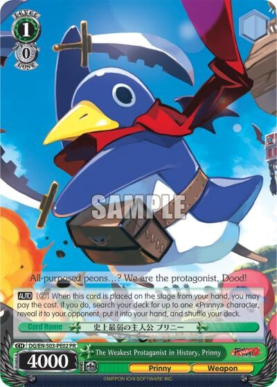 Image for The Weakest Protagonist in History, Prinny (Disgaea) (DG/EN-S03-PE02 PR) - Weiss Schwarz
