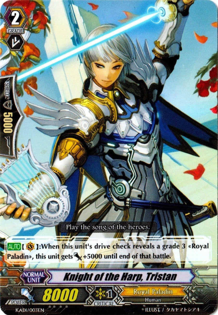 Image for Knight of the Harp, Tristan (Kero Kero Ace Pack) (KAD1/003EN) - Cardfight Vanguard